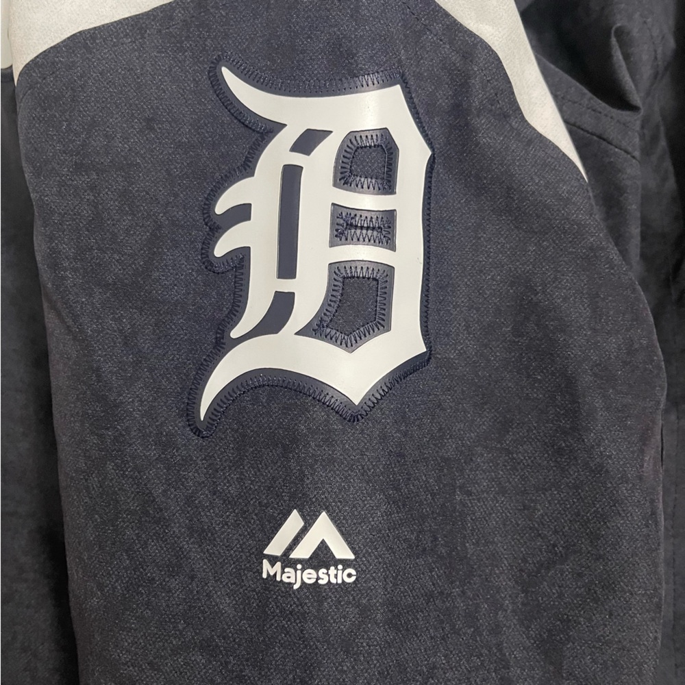 Majestic Thermabase MLB Detroit Tigers Jacket Navy Medium - Picture 10 of 13